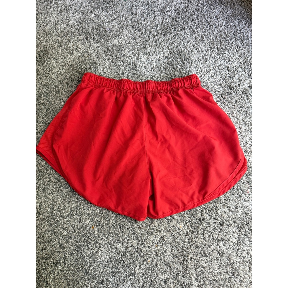 Nike Womens Dri-FIT Running Shorts Red Mesh Panel Athletic Gym Shorts Size M - Picture 3 of 8